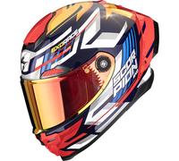 Casco integrale da moto Scorpion EXO-RACE Air Kobra FIM2 blu-giallo-rosso XS