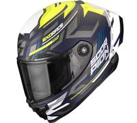 Casco integrale da moto Scorpion EXO-RACE Air Kobra FIM2 blu opaco-giallo fluo S