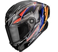 Casco integrale da moto Scorpion EXO-RACE Air Move On FIM2 nero-blu-arancione XL