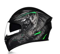 Casco integrale da Motorcycle leggero Doppia visiera Parasole Caschi da moto Calotta in ABS Imbottitura in EPS Antiappannamento Uomo Donna Certificato DOT Grigio L/59-60cm