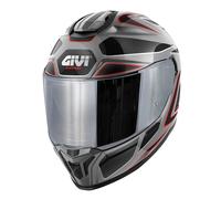 CASCO INTEGRALE GIVI 55.1 ZEPHIR TITANIO METAL NERO SILVER E ROSSO LENTE PINLOCK