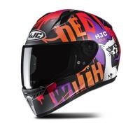 HJC Casco integrale C10 FOP MC7SF per bambini nero-arancione-viola Taglia XS