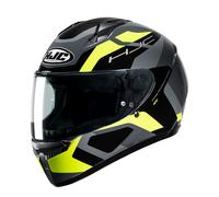 Casco Integrale HJC C10 Tins Grigio Giallo Nero Taglia XL