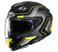 HJC F71 Arcan Casco, nero-grigio-giallo, taglia M per maschi