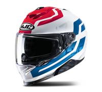 HJC i71 Enta Casco, bianco-rosso-blu, taglia S per maschi