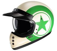 HJC V60 Nyx Casco, bianco-verde, taglia XL per maschi