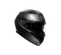AGV - K3 E2206 MPLK, Casco Moto Integrale ECE con Spoiler e Visiera Antigraffio Anti UV, con Predisposizione Interfono, Mono Matt Luna Grey, Unisex, XL