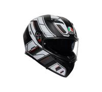 CASCO INTEGRALE K3 AGV E2206 MPLK RIVIA MATT BLACK WHITE | AGV | MotoCharlie