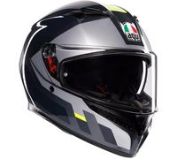 Casco Integrale AGV K3 Shade Grey/Yellow Fluo