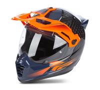 Klim Krios Pro Echo Carbon ECE/DOT Casco Enduro, nero-arancione, taglia 2XL per maschi