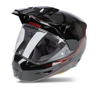 Klim X1 Alpha Graphic Carbon Casco Enduro, nero/rosso, Taglia M (57/58)