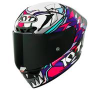 KYT KX-1 Race GP Bastianini Replica 2023, casco integrale XL male Nero/Lilla/Fucsia/Bianco