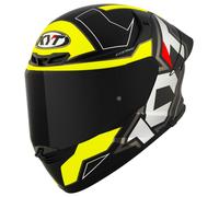 KYT TT-Revo Electron, casco integrale S male Opaco Nero/Grigio/Giallo