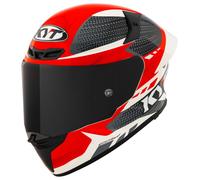 KYT TT-Revo Gear, casco integrale XXL male Grigio/Bianco/Rosso