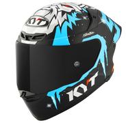 KYT TT-Revo Masia Replica Winter Test, casco integrale M male Opaco Nero/Azzurro/Bianco