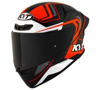 KYT TT-Revo Overtech, casco integrale M male Nero/Bianco/Arancione