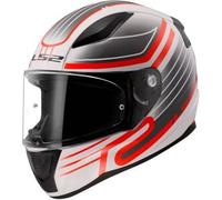 Casco Integrale Ls2 FF353 Rapid II Circuit Bianco Rosso Lucido XL