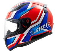 LS2 FF353 Rapid II Flitz Casco, bianco-rosso-blu, taglia XL per maschi