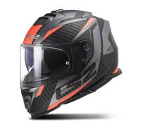 LS2 FF800 Storm II Racer Casco, grigio-arancione, taglia 3XL