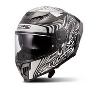 LS2 FF807 Dragon Enthum Carbon Casco, bianco-carbone, taglia XL per maschi