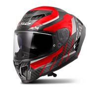 LS2 FF807 Dragon Carbon Trax, casco integrale S male Nero/Rosso/Grigio