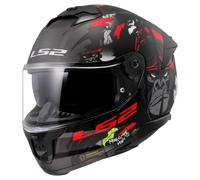 Casco Integrale Ls2 FF808 Stream II Angry Monkey Nero Opaco Rosso