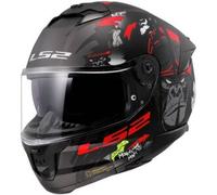 Casco Integrale Ls2 FF808 Stream II Angry Monkey Nero Opaco Rosso XS