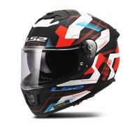 Casco Integrale Ls2 FF808 Stream II MIka Bianco Blu Rosso Opaco XL