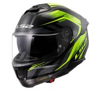 LS2 FF808 Stream II Fury Casco, nero-giallo, taglia S