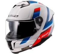 Casco Integrale Ls2 FF808 Stream II Vintage Bianco Blu Rosso XXL