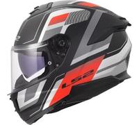 Casco Integrale Ls2 FF808 Stream II Vintage Nero Grigio Rosso Opaco XXL