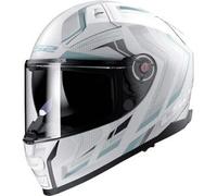 Casco Integrale Ls2 FF811 Vector II Alizer Bianco Grigio Opaco XS