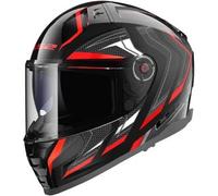 Casco Integrale Ls2 FF811 Vector II Alizer Nero Rosso Lucido L