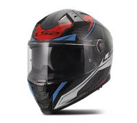 Casco Integrale Ls2 FF811 Vector II Carbon Savage Bianco Blu Rosso Lucido XL