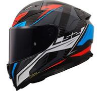Casco Integrale Ls2 FF811 Vector II Carbon Savage Bianco Blu Rosso Lucido S
