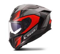 LS2, Casco Moto Integrale CHALLENGER II VIPER Grey Red, XXS