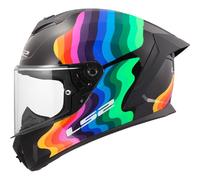 Casco Integrale Ls2 FF820 Rapid III Flow Nero Multicore Lucido