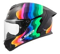 Casco Integrale Ls2 FF820 Rapid III Flow Nero Multicore Lucido S