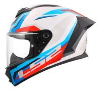Casco Integrale Ls2 FF820 Rapid III Hyper Bianco Blu Rosso Lucido M
