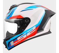 CASCO INTEGRALE LS2 FF820 RAPID III HYPER BIANCO BLU ROSSO TAGLIA M