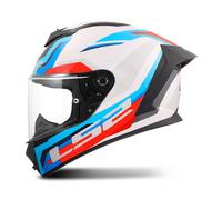 Casco Integrale Ls2 FF820 Rapid III Hyper Bianco Blu Rosso Lucido L