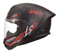 Casco Integrale Ls2 FF820 Rapid III Kaiju II Nero Rosso Bianco Opaco XXL