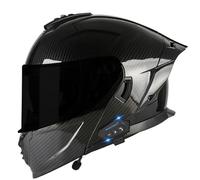 Casco Integrale Modulare Bluetooth, Casco Flip-Up Antiappannamento Omologato ECE Con Doppia Visiera, Casco Da Ciclismo Su Strada, Per Adulti, Donne E Uomini E3, M(57-58cm)
