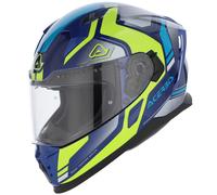 Acerbis Casco Integrale X-Way Graphic Blu Scuro/Blu/Giallo Fluo Taglia M Uomo Lucido ECE-2206