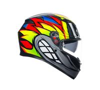 Casco integrale moto Agv K3 BIRDY 2.0 grey red yellow helmet casque ECE 2206