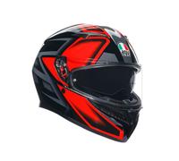 Casco integrale moto Agv K3 Compound nero rosso taglia S red helmet