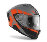 Casco integrale moto Airoh Spark Rise grigio arancione XS grey orange helmet