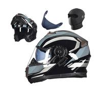 Casco Integrale Moto ECE Omologato, Caschi Modulari Motorino Integrali con Doppia Visiera per Donna Uomo, Leggero Traspiranti Protezione di Sicurezza Casco Moto per Scooter Touring