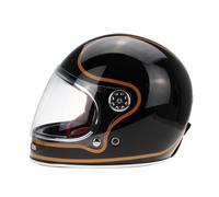 ViPER F656 Full Face Motorcycle Motorbike Helmet ECE 22.06 Approved Vintage Motorbike Helmets for Adult Men And Women Touring Urban Bike Safety Wear Full Face Helmet (Black/Copper,XL)