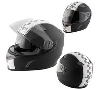 Casco Integrale Moto Scooter Touring Visiera Interna Parasole Viaggio Nero